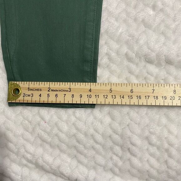 L'Agence Marguerite Blanks High Rise Skinny Ankle Green Coated Jeans Size 25 - Picture 6 of 8